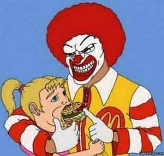 Ronald-McDonalds violento su bambina